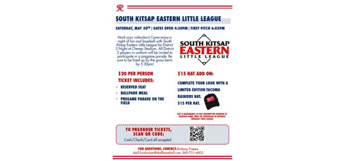 Tacoma Rainier Tickets